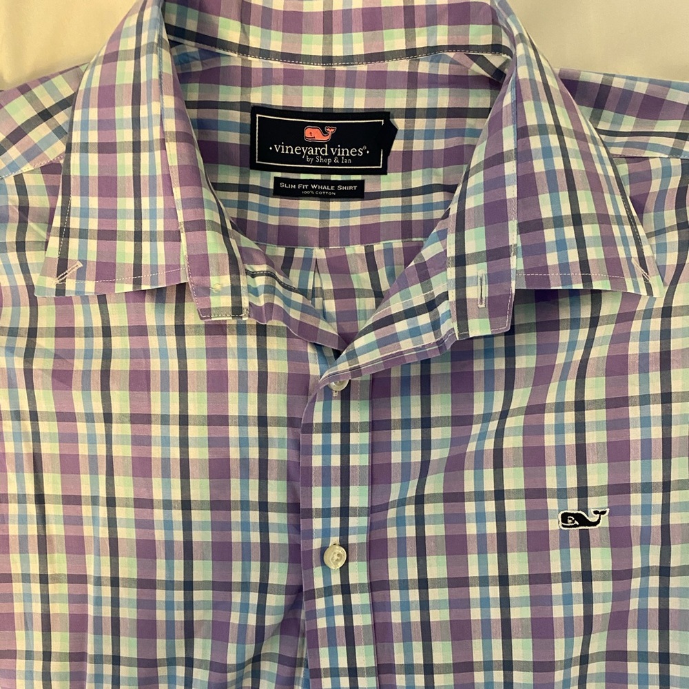 Vineyard vines slim fit whale shirt XL